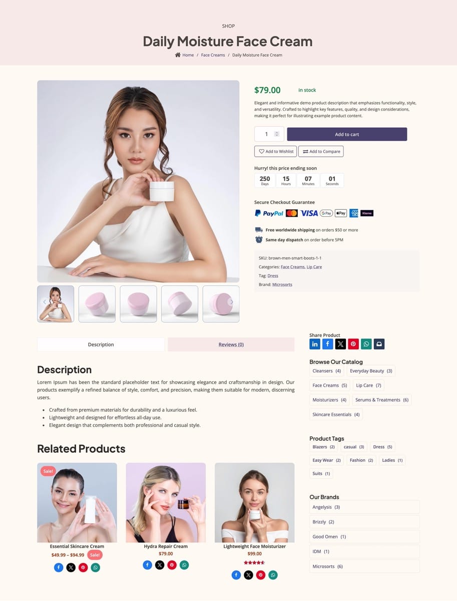 Product Page Example