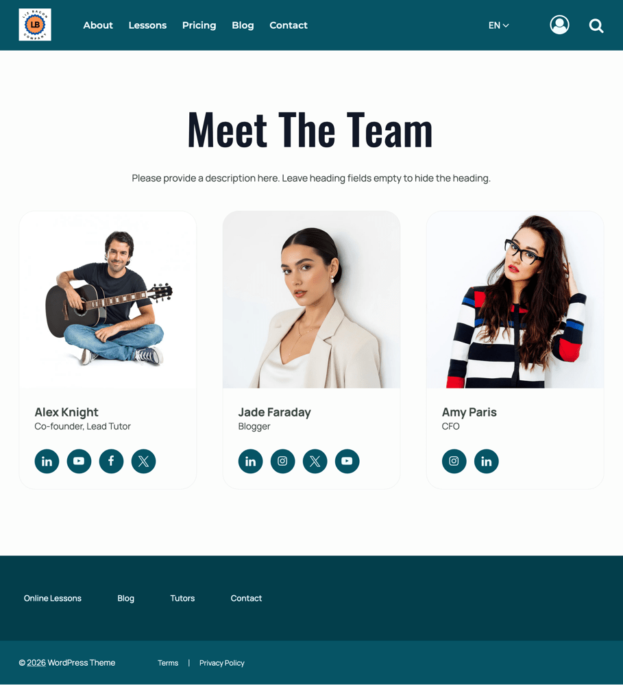 COLOR SCHEME: Aquamarine Standard