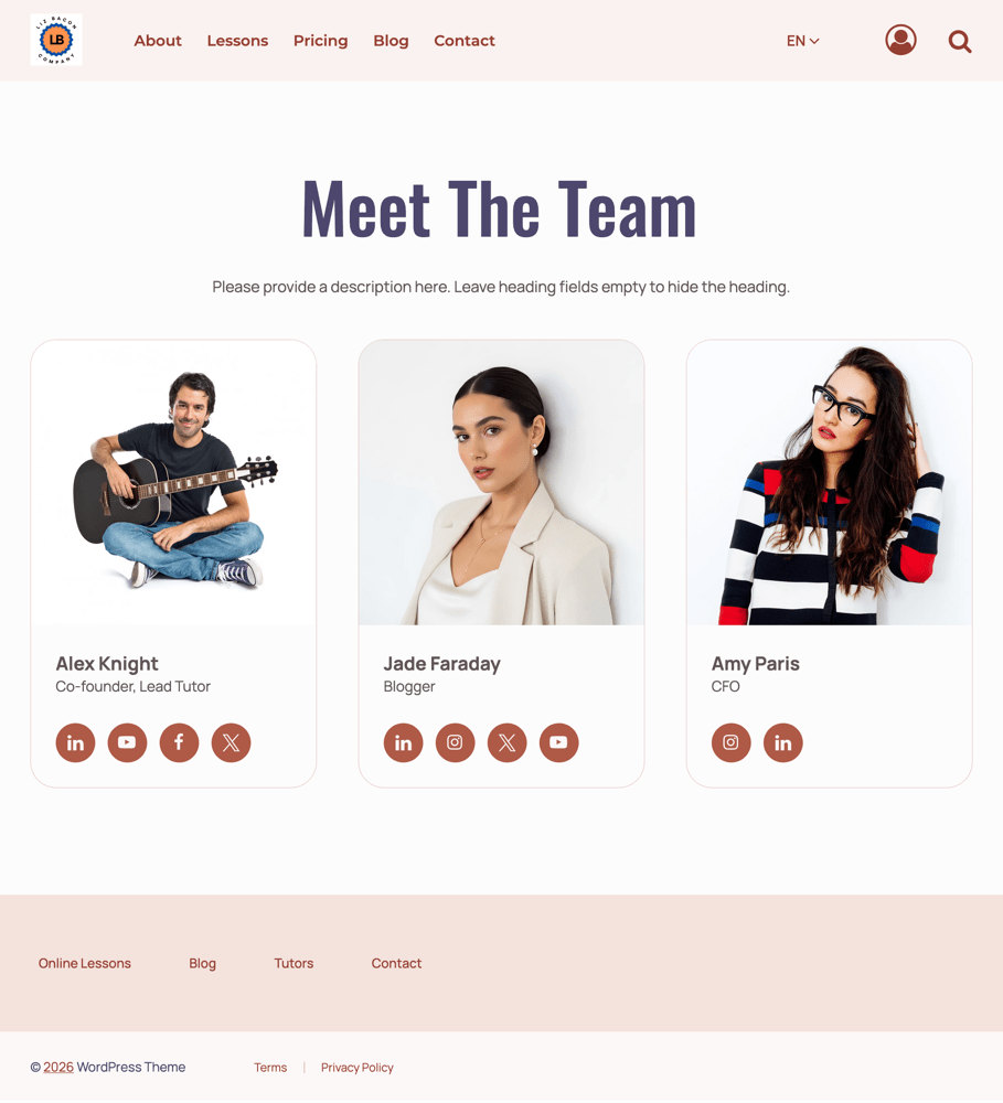 COLOR SCHEME: Pastel Chectnut Standard